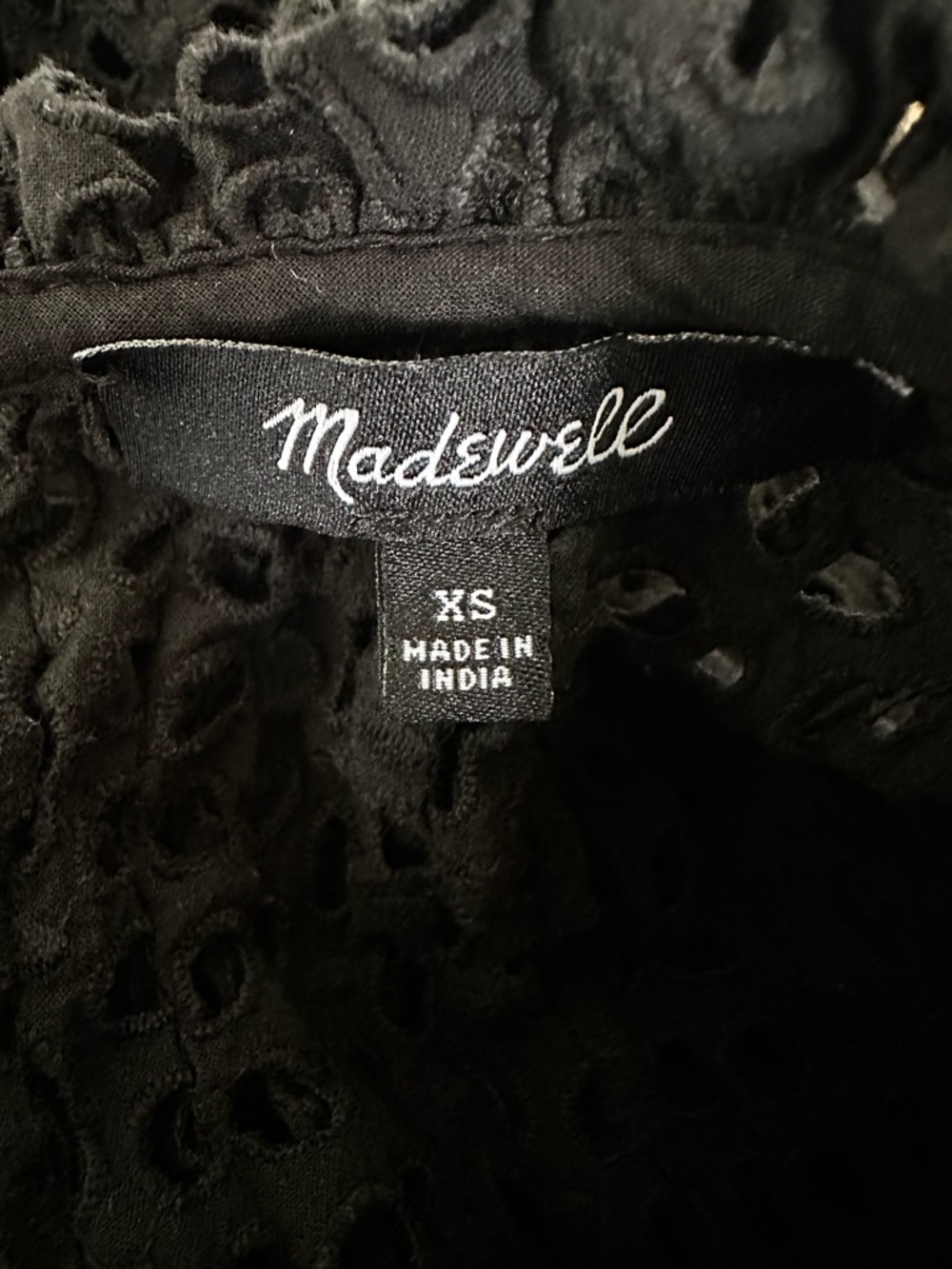 Madewell Eyelet Lace Ruffle Sleeve Pintuck Mini Dress - Picture 2 of 12